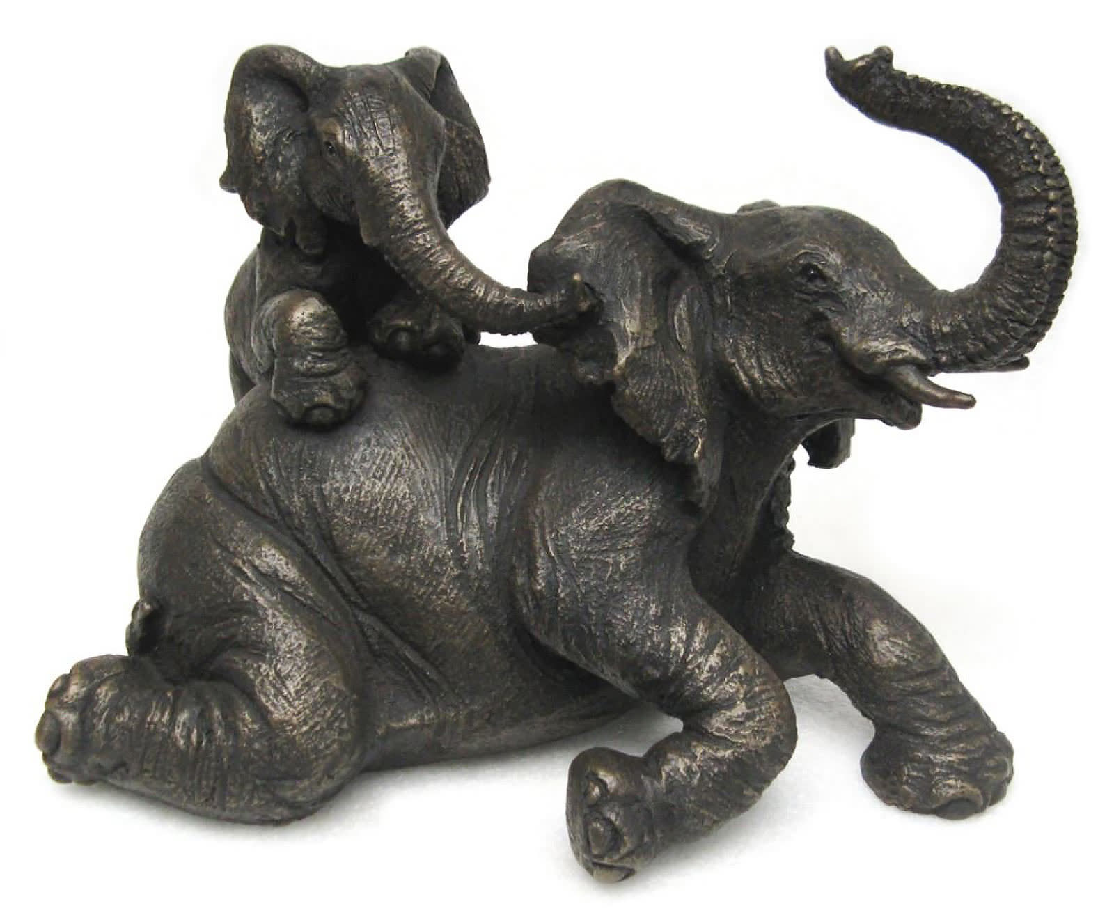 African Elephant Mother Wallow And Calf